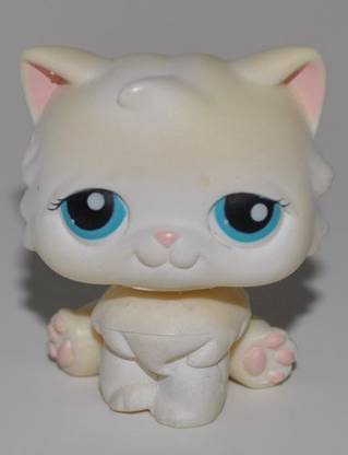 Littlest Pet Shop Persian #428 (Cream, Blue Eyes) - (Retired) Collector Toy - Lps Collectible Replacement Figure - Loose