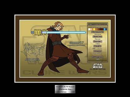 Acme Archives Star Wars Clone Wars Anakin Skywalker Character Key Limited Edition Of 1000