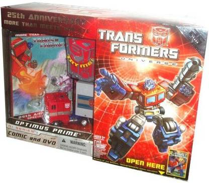 Hasbro Transformers 25Th Anniversary G1 Re-Issue Optimus Prime With Dvd And Comic