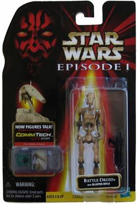 STAR WARS Episode 1 Figure Battle Droid Dirty Comm-Tech