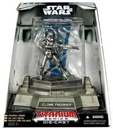 STAR WARS Titanium Series 5 501St Clone Trooper (Platnium) Action Figure