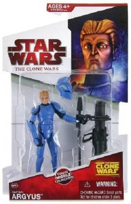 USA Star Wars The Clone Wars Animated Series 4 Inch Tall Action Figure - Cw31 Captain Argyus