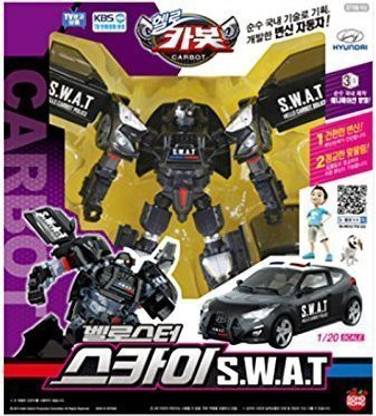 Sonokong Hello Carbot Veloster Sky S.W.A.T Transformers Car Robot Toy With Genuine Barcode By