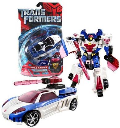 TRANSFORMERS Hasbro Year 2008 "Allspark Power" Series 6 Inch Tall Deluxe Class Robot Action Figure - Autobot Breakaway With Grenade Rifle And