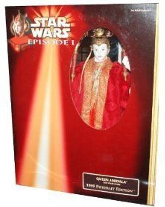 STAR WARS 12" Queen Amidala Red Senate Gown Doll 1999 Portrait Edition