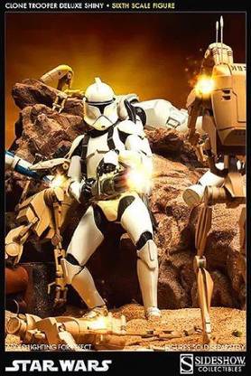 Sideshow Star Wars The Clone Wars Militaries Of Star Wars Clone Trooper Deluxe Shiny 1/6 Scale 12" Figure