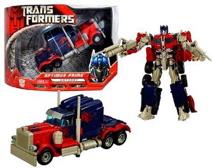 TRANSFORMERS Hasbro Year 2007 Movie Automorph Technology Series 7 Inch Tall Voyager Class Robot Action Figure - Autobot Optimus Prime With Sm