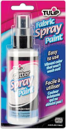 iLoveToCreate Tulip Fabric Spray Paint 4Oz - Silver Diamond Glitter