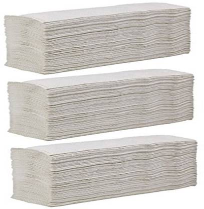 Eware M fold Tissue Paper towel | Absorbent | Single ply | Commercial Dry Skin Care white Napkin trifold paper