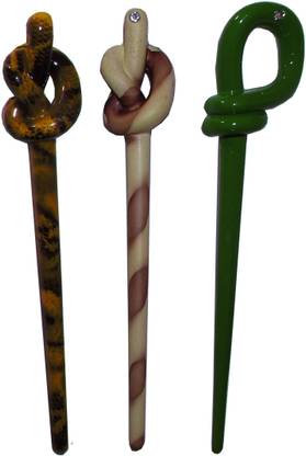 Majik One Piece Combo of Multi Color Juda Sticks Bun Stick
