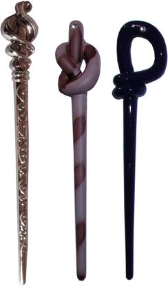 Foreignholics Flower Combo of Multi Color Juda Sticks Bun Stick