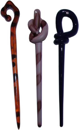 Kabello Curly Combo of Multi Color Juda Sticks Bun Stick