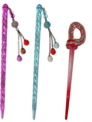 KOYAL Combo of Multi Color Juda Sticks Bun Stick
