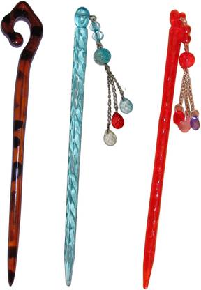 MURLI Combo of Multi Color Juda Sticks Bun Stick