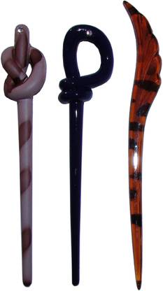 Muchmore Combo of Multi Color Juda Sticks Bun Stick