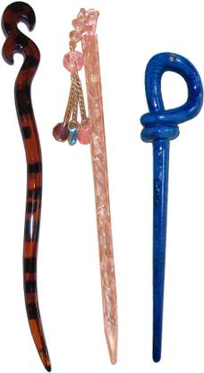 Kabello Curly Combo of Multi Color Juda Sticks Bun Stick