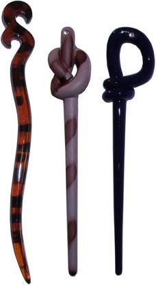 Muchmore Combo of Multi Color Juda Sticks Bun Stick
