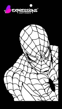 Expressions Craft Stamps Marvel Spiderman EST6014 Hand made Design Stencil
