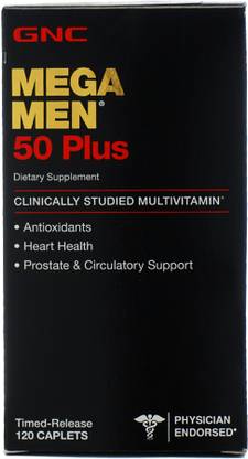 GNC Mega Men 50 Plus Multivitamin with Timed-Release Formula