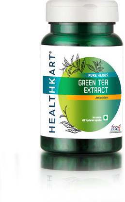 HEALTHKART Green Tea Extract with Catechins, Polyphenols, EGCG , potent antioxidant, 60 Capsules