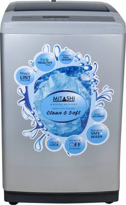 MITASHI 7.5 kg Fully Automatic Top Load Washing Machine Grey