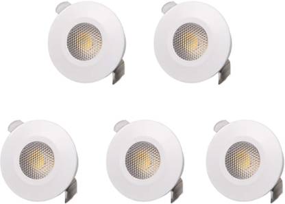 PHILIPS 2w-round astra spot light white pack of-05 Downlighter Ceiling Light Ceiling Lamp