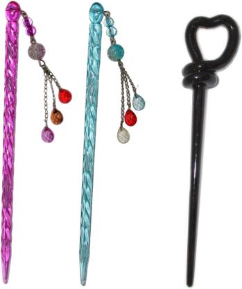 Nikku Combo of Multi Color Juda Sticks Hair Accessory Set