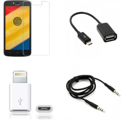 Mudshi Screen Protector Accessory Combo for Moto C Plus