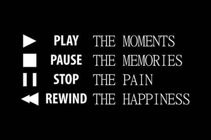 play,pause,stop,rewind Canvas Art