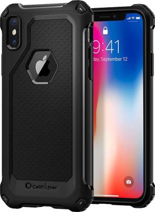 CellFAther Back Cover for iPhone X Rugged Armor Protection TPU Case Cover for Apple iPhone X
