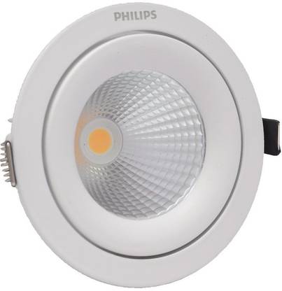 PHILIPS spot light swive 12w-round-clear white pack of-01 Recessed Ceiling Light Ceiling Lamp
