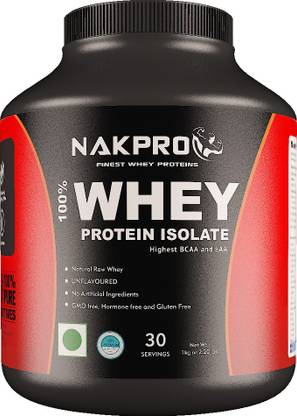Nakpro Instantised Unflavored & Raw 100 % Isolate buy 1 get 1 free Whey Protein