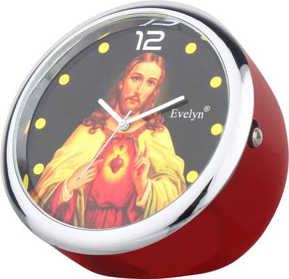 Evelyn Analog Black Clock