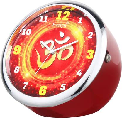 Evelyn Analog Red Clock