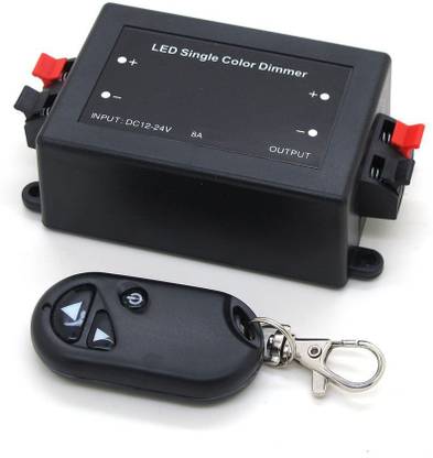 TRP Traders Wireless Remote LED Light Dimmer Controller 12V-24V DC 96W Adjust Brightness 8 A Step Dimmer