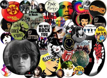 Music Collage Rock HD Wallpaper Background Fine Art Print