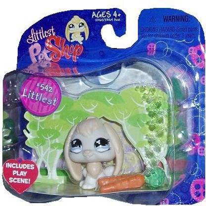 Littlest Pet Shop 542 Bunny Rabbit With Carrots