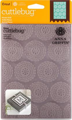 Cricut Cuttlebug 5"X7" Embossing Folder By Anna Griffin - Flower Grid