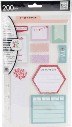 Me & My Big Ideas Create 365 Happy Planner Sticky Notes 200 Per Package - Be There - Classic, 10 Designs/20 Each