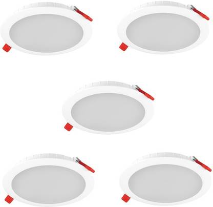 HAVELLS trim 5w round white led ceiling panel pack of-05 Recessed Ceiling Lamp