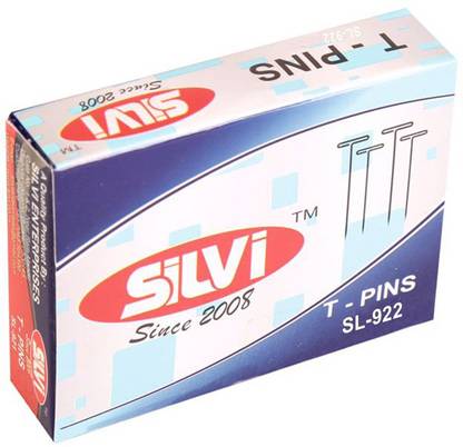 SILVI Steel, Paper T-Pins 270 gms Pointed Needle  Pins
