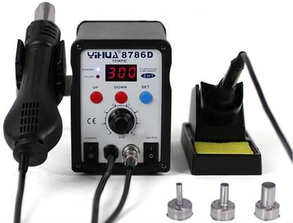 YIHUA 8786D smd rework station 2 in 1, soldering station, hot air gun soldering, smd rework station digital, hot air gun soldering smd rework station, smd rework station, soldering station hot air, smd rework station laptop repair, soldering station digital, rework station, smd rework station & soldering station, hot air gun soldering smd rework station 700 W Simple