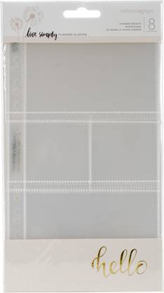 Webster's Pages Color Crush A5 Photo Sleeve Pages 8 Per Package - Design D; (2) 2"X2" & (2) 4"X3" Pockets