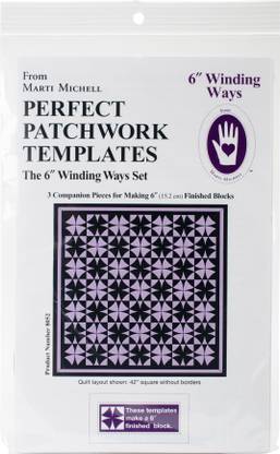Marti Michell Perfect Patchwork Template - Winding Ways 6" 3 Per Package
