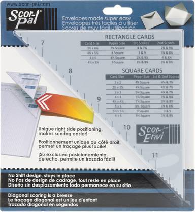 Scor-Pal Scor - Envi Diagonal & Envelope Template - For Scor - Pal