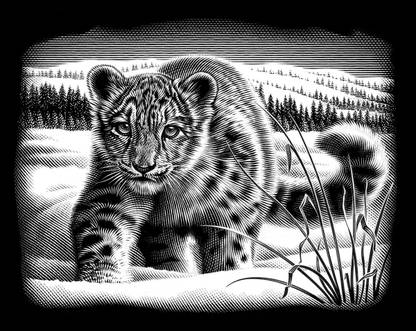 Reeves Silver Scraperfoil Kit 8"X10" - Snow Leopard
