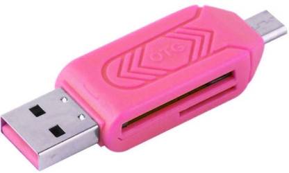 Apro All in one card support OTG Micro SD+TF Card Reader (Multicolor) Card Reader