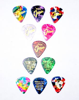 Ebullient Art Jesus verses printed set of 10 Guitar picks Guitar Pick