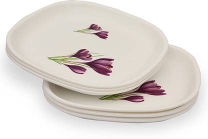 JAYPEE Le Dinner Qtr. Plate Sq. Tulip Print Dinner Plate