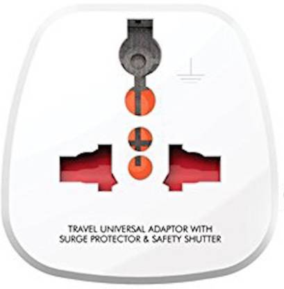 GM GM 3008-3 Pin Universal Travel Adaptor (with Surge Protector and Safety Shutter) Worldwide Adaptor
